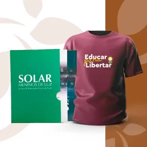 Box Solar + Camiseta Educar para Libertar